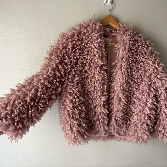 H&M Shaggy Teddy Fur Coat Jacket - Picture 2 of 6